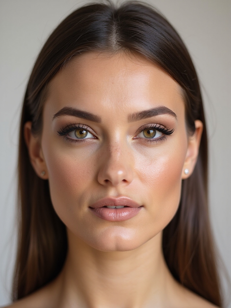 crisp winged liner nude lip