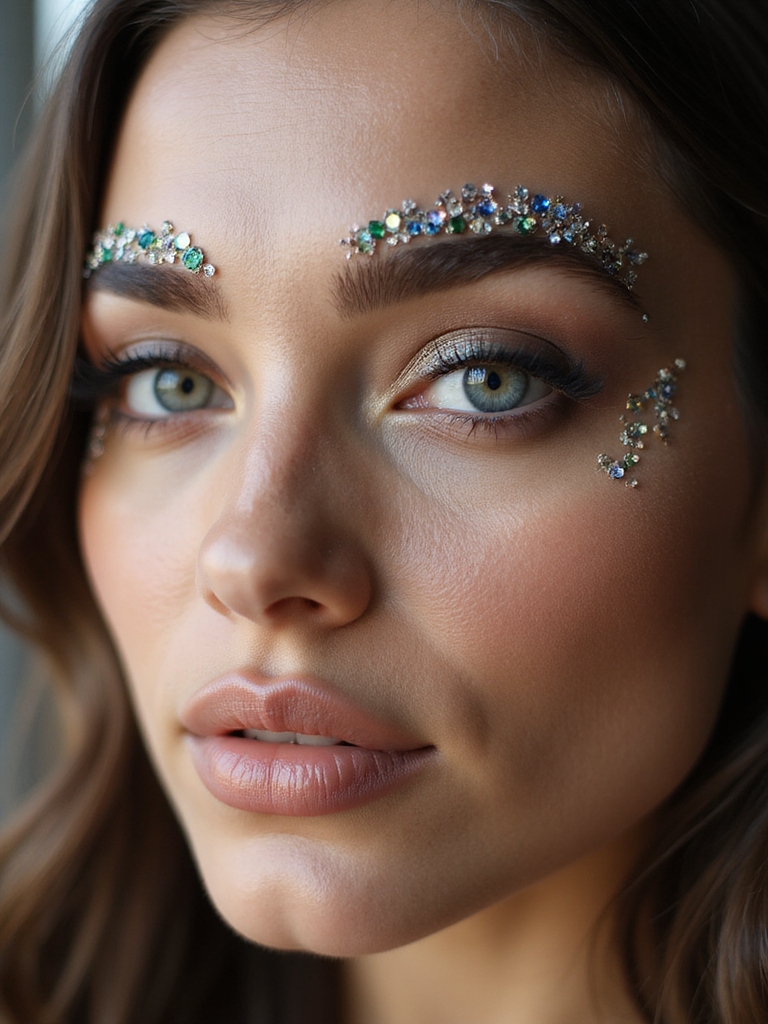 crystal dusted satin brow arch