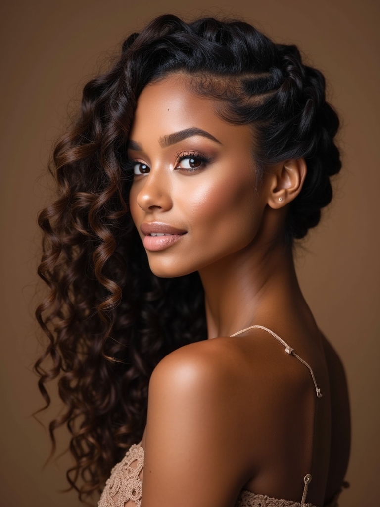 curly side braid techniques