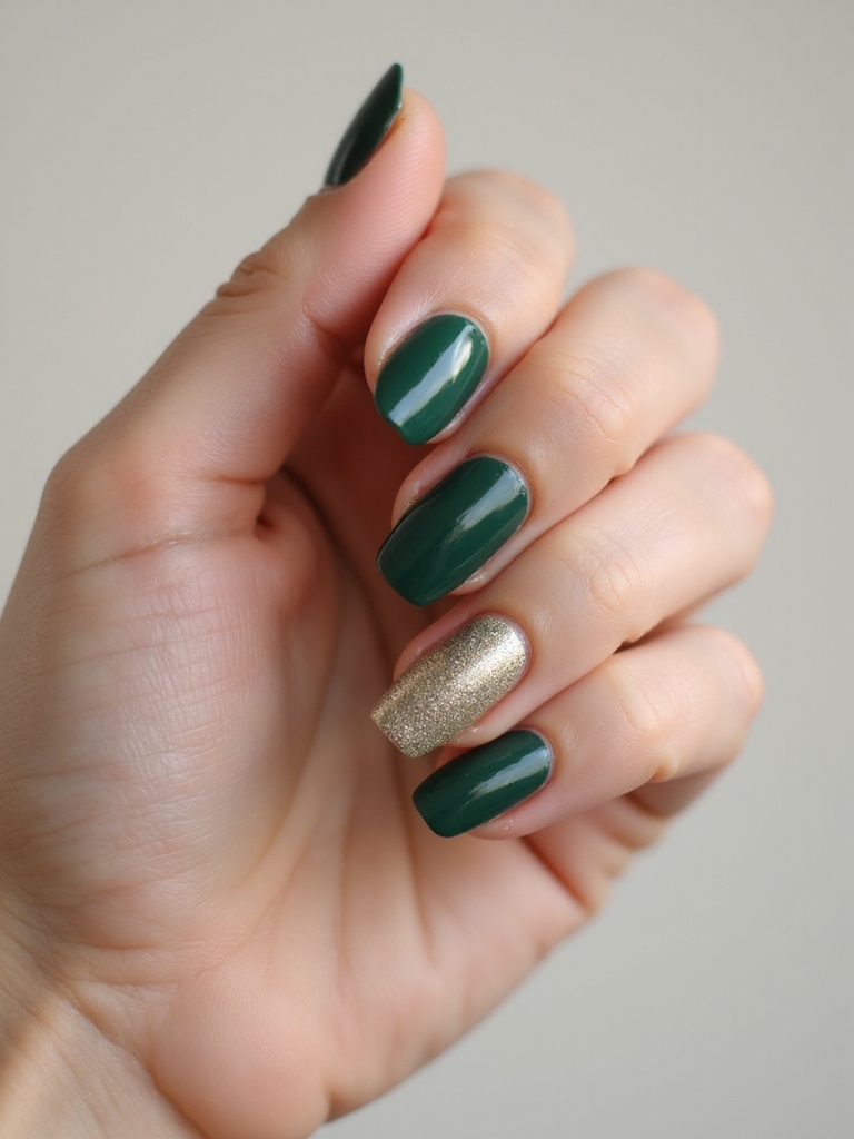 deep evergreen with sparkle