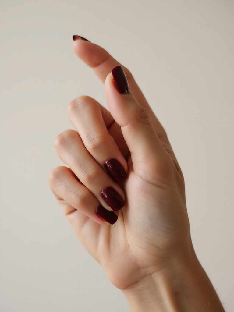 deep merlot velvet manicure