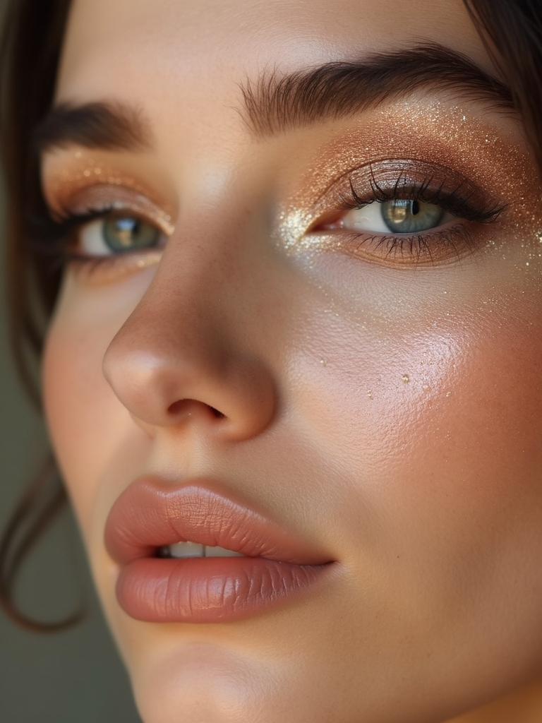 dewy center glossy lid