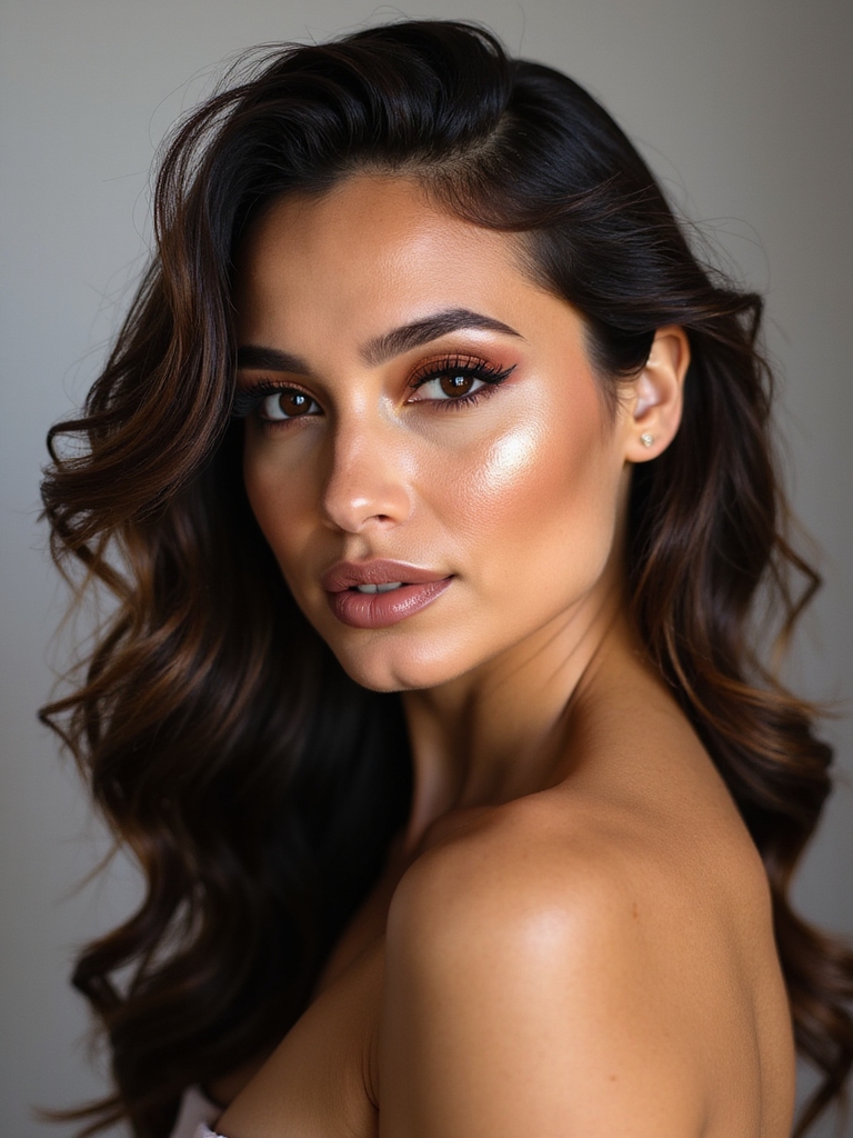 dewy champagne high gloss skin