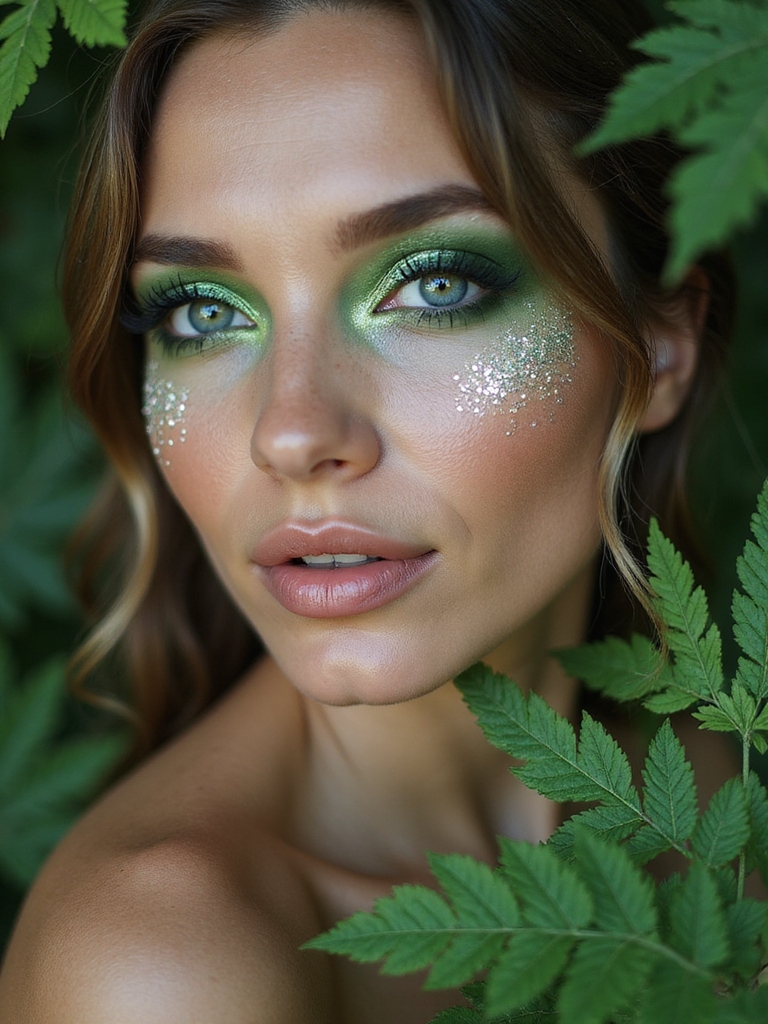 dewy emerald mossy shimmer