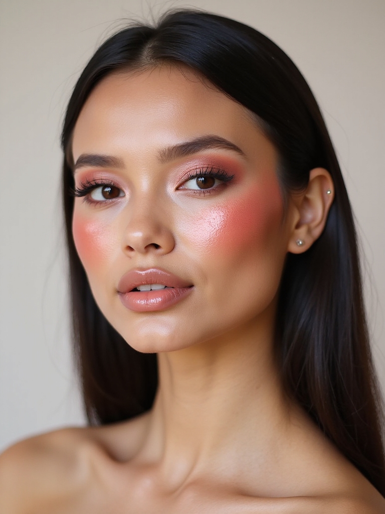 dewy lifted glossy blush