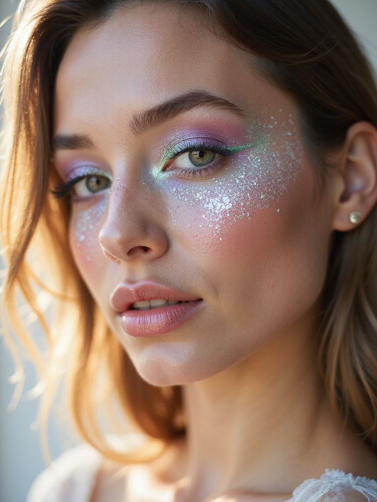 dewy pastel luminous blush glow