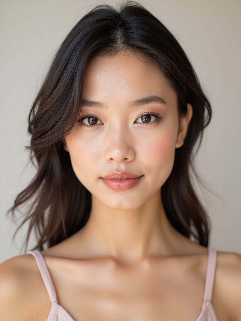 dewy skin lacquered lips