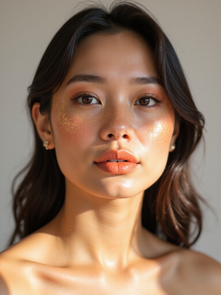 dewy sun kissed faux freckles