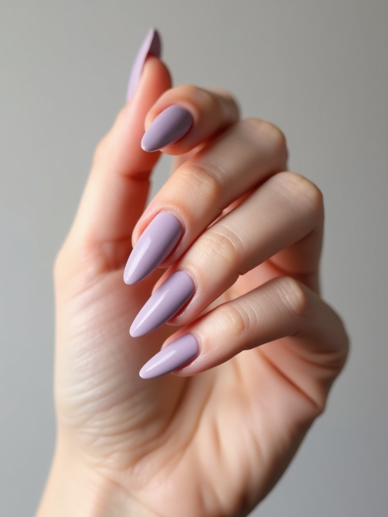 dusty lavender ombr nails