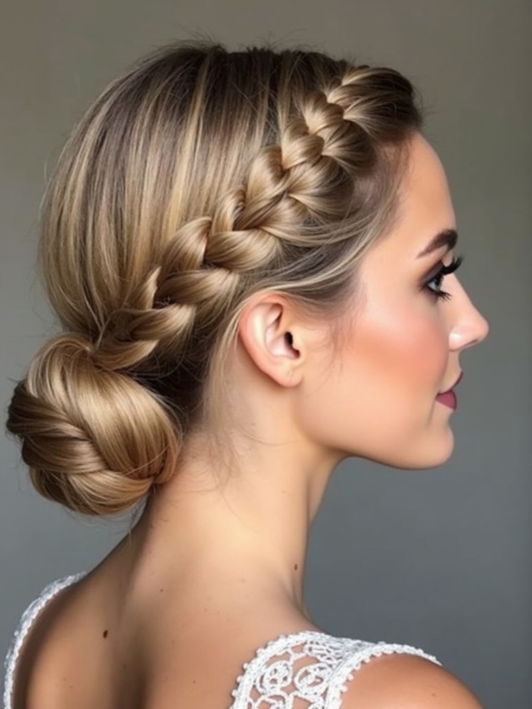 dutch braid bun tutorial