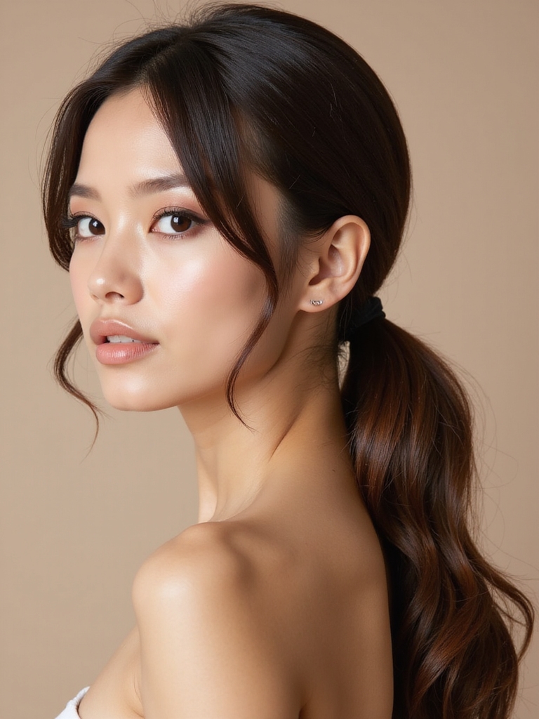 effortless elegance low ponytail