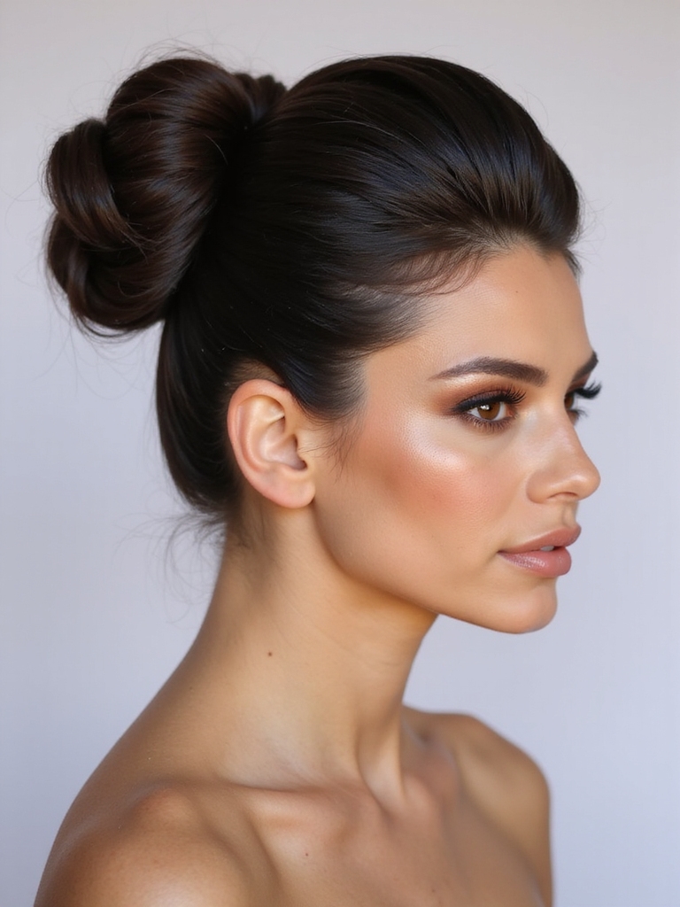 effortless elegant high bun