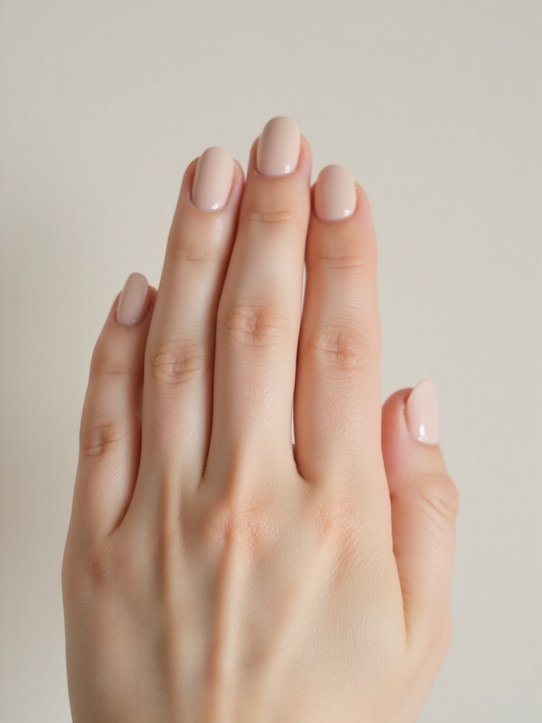effortless glossy pressed almond manicure