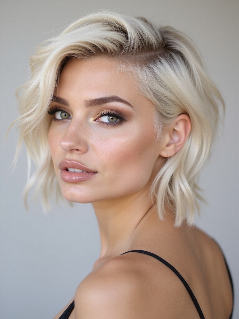 effortless wavy pixie elegance