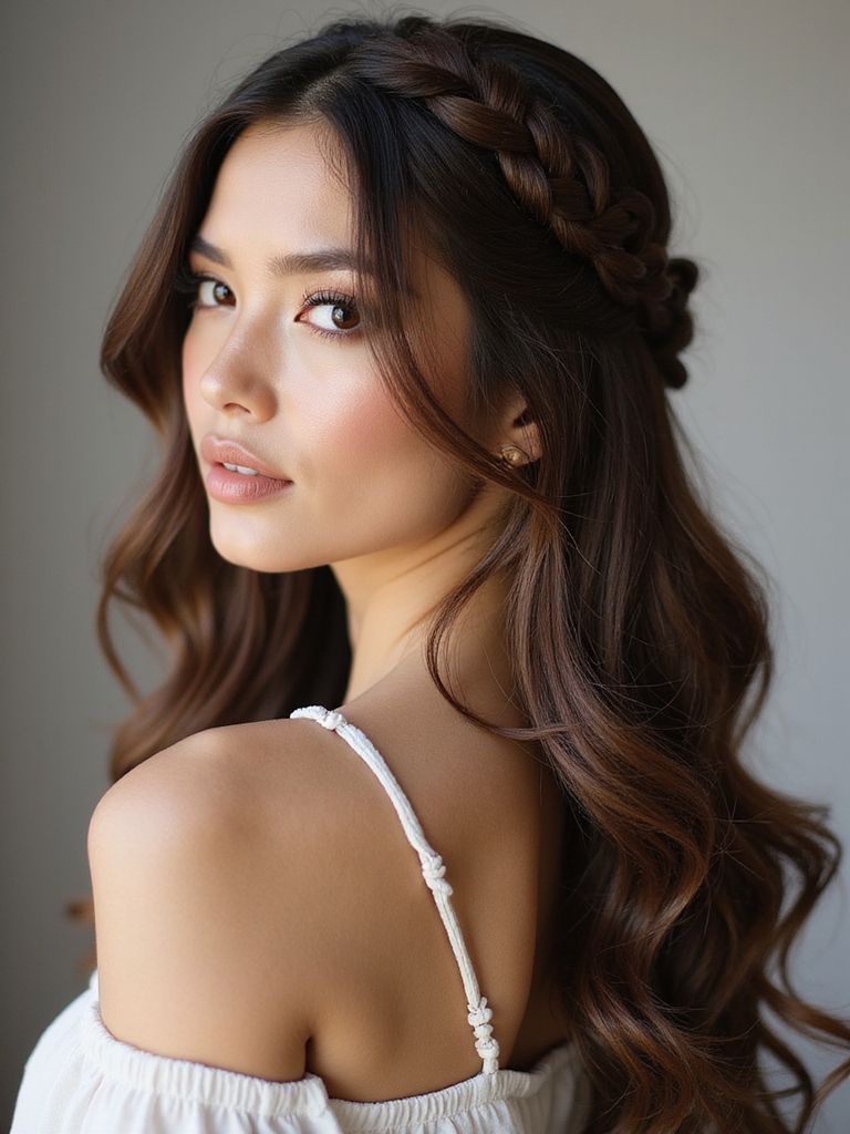 effortlessly chic half updo