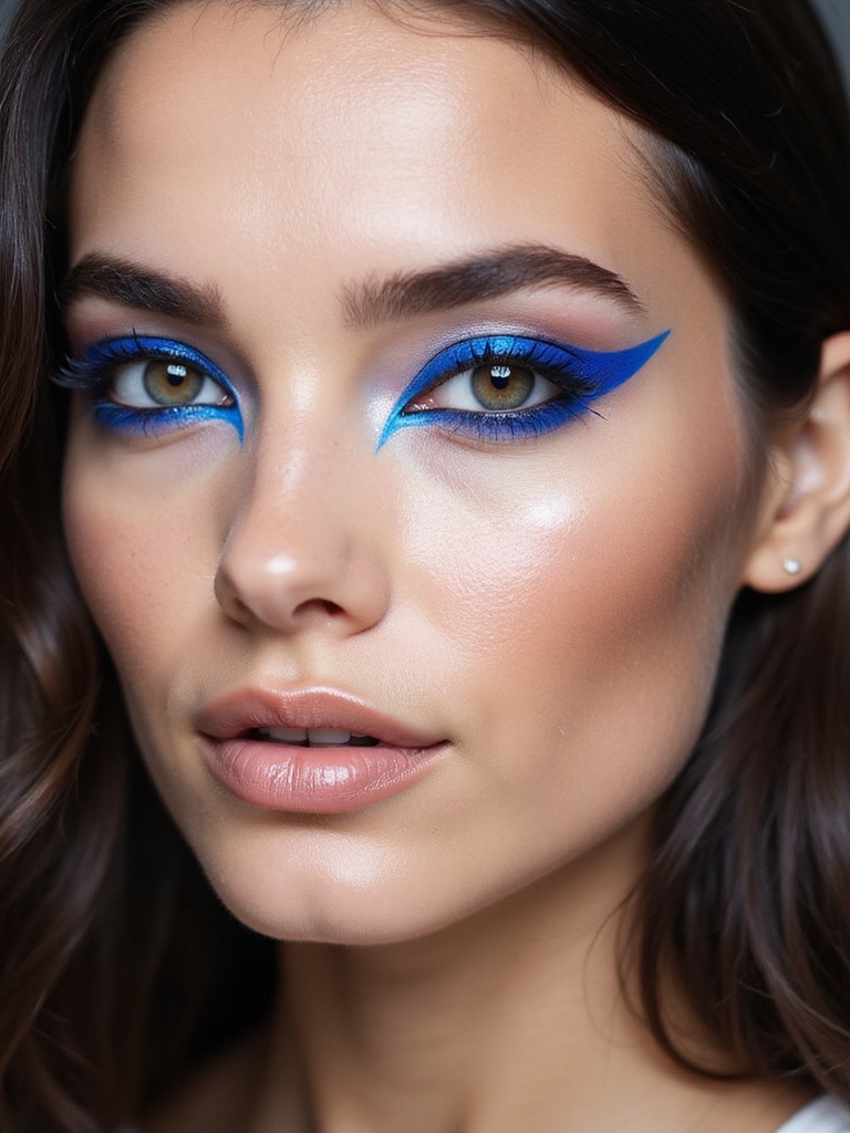 electric cobalt graphic winged liner