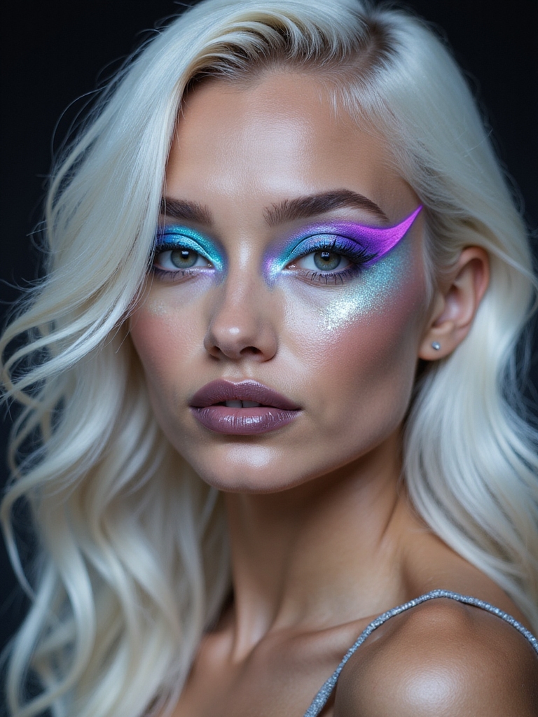 electric neon graphic wings