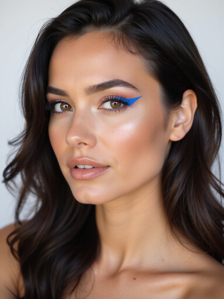 electric teal tight lashline flick