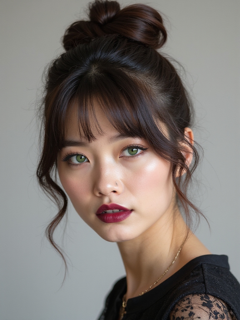 elegant top knots styling