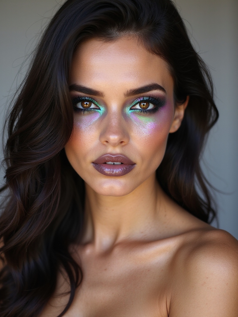 emerald to violet iridescent lids