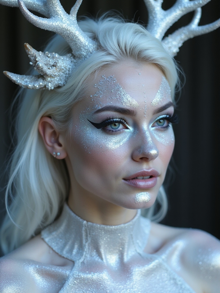ethereal frosted pearl deer