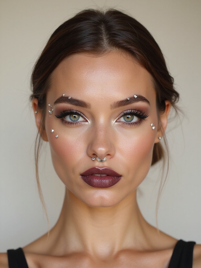 faux dermal crystal studding