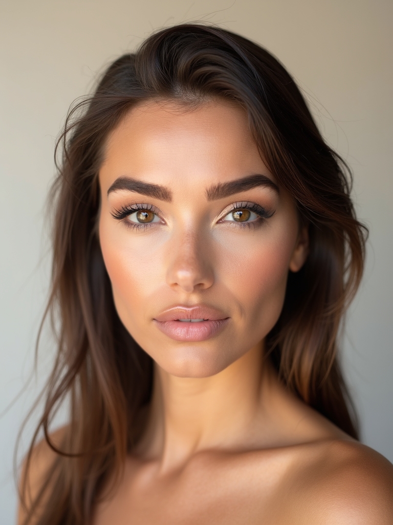 feathered brows with clear gel