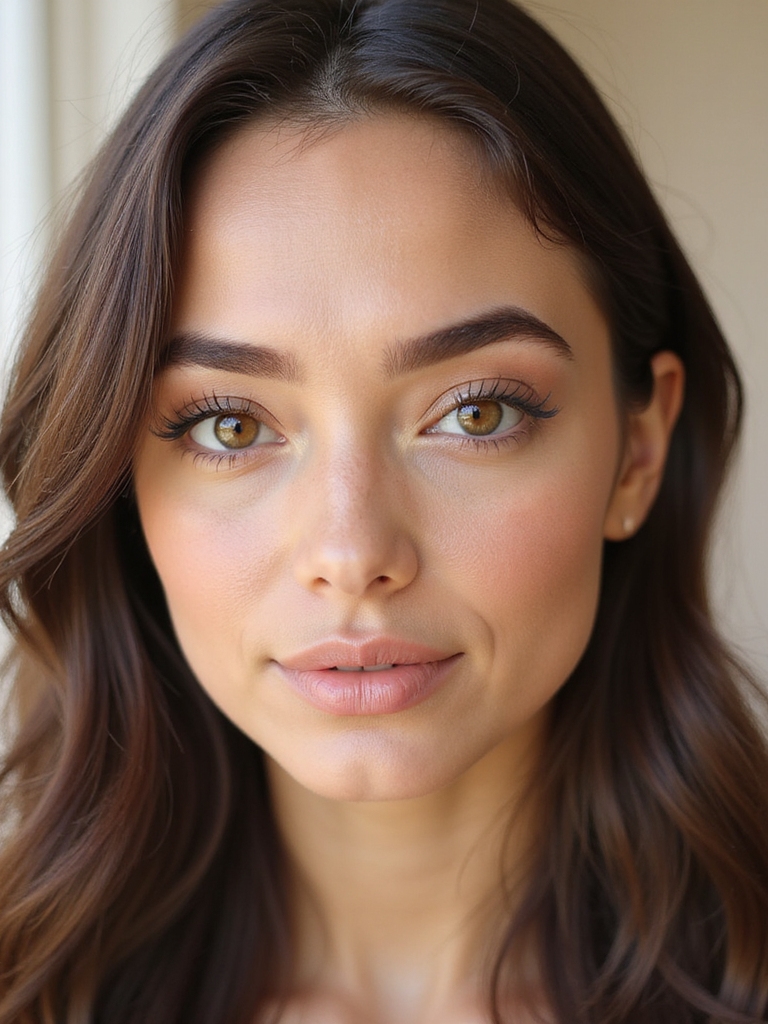 feathered brushed up brow styling