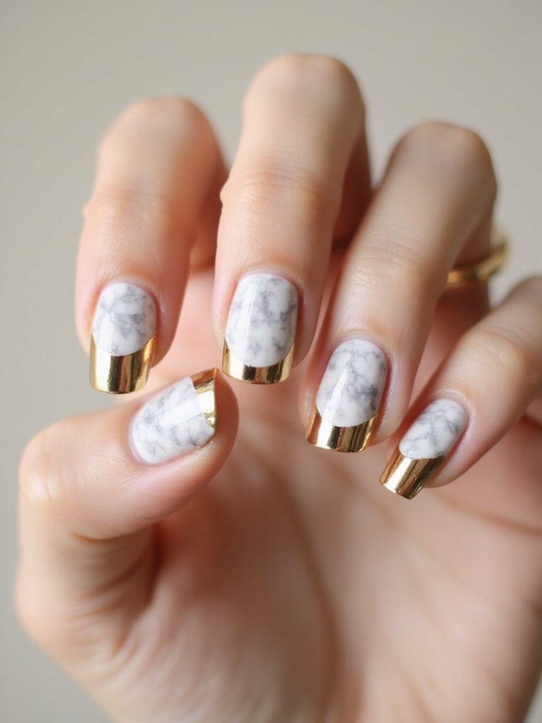 feathered white marble veins