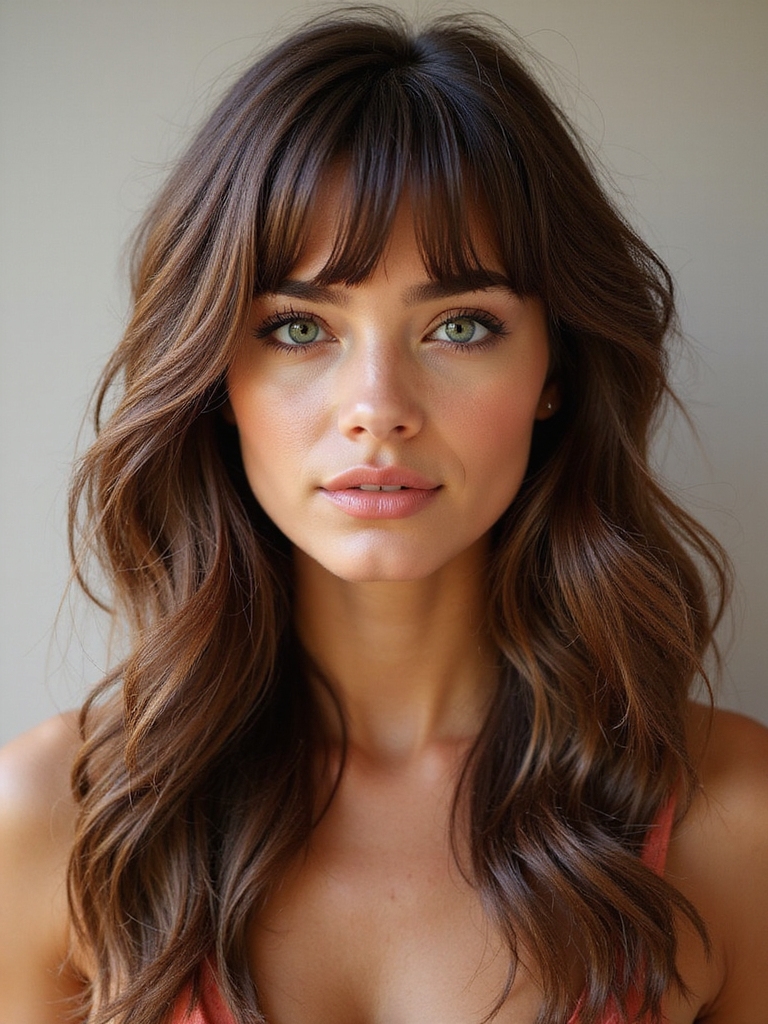 flirty side swept bangs style
