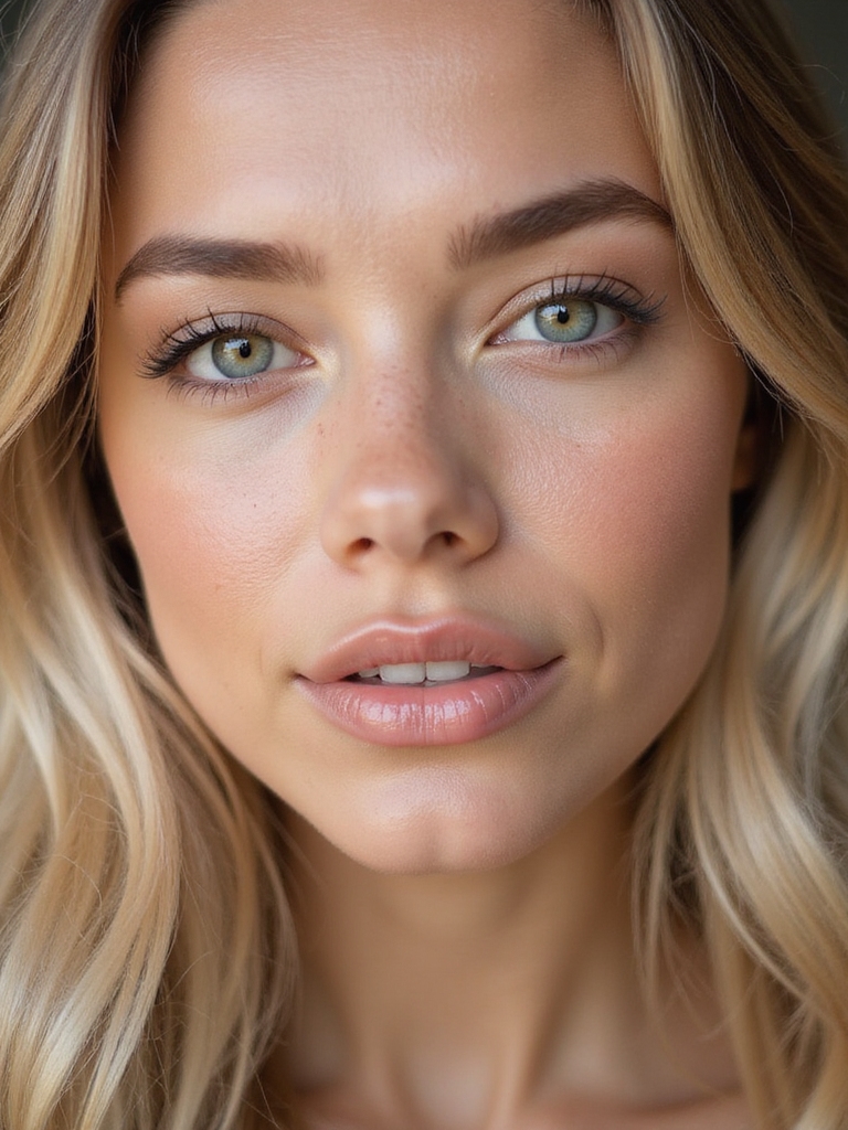 flushed cheeks glossy dewmouth