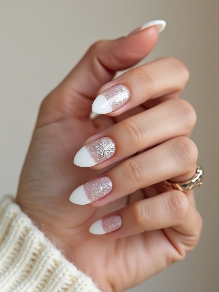 frosted blue snowflake accents