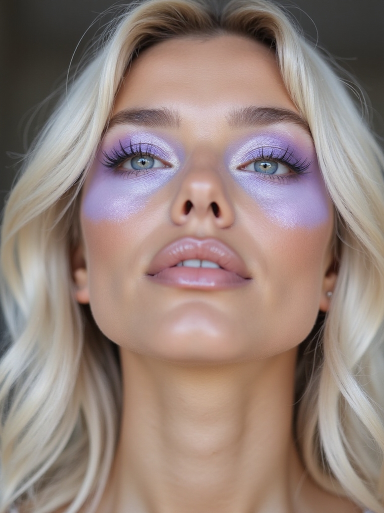 frosted pastel dewy eyes