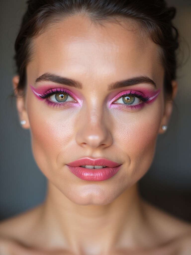 fuchsia neon crisp winged action