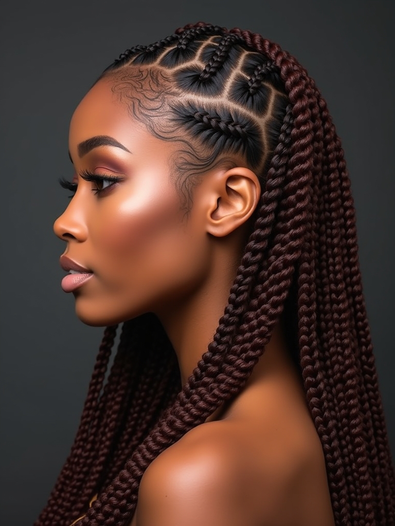 fusion of cornrow styles