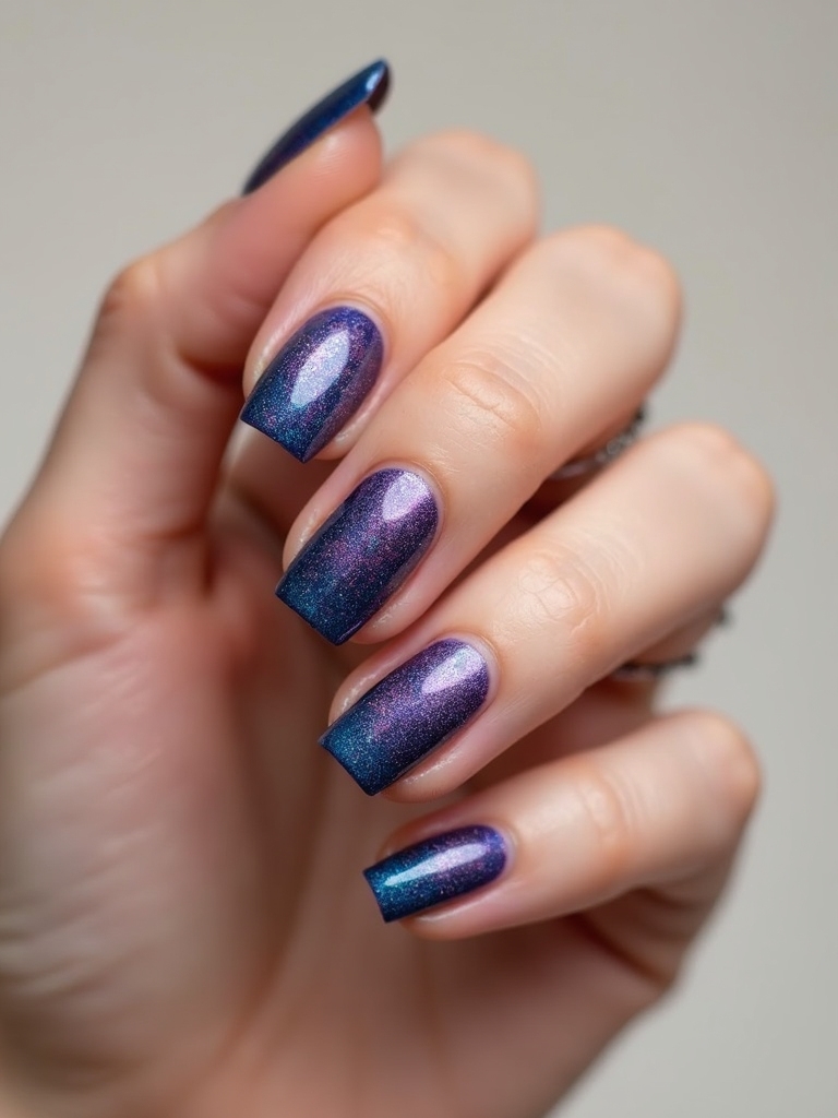 galaxy ombre with holographics