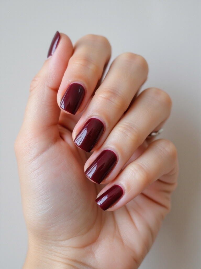 garnet mulled wine manicure details