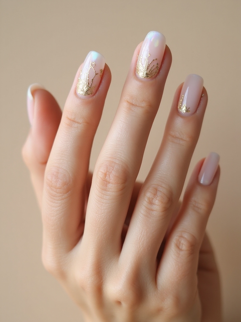 gilded sinuous seaweed nails