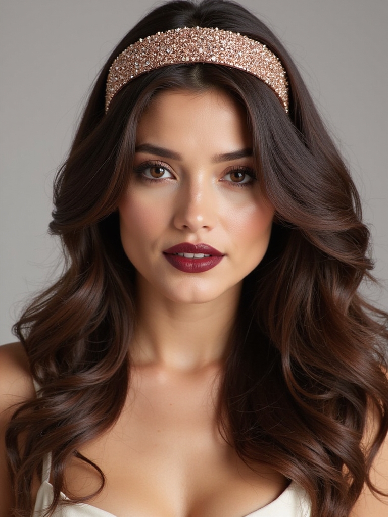 glamorous metallic bejeweled headbands