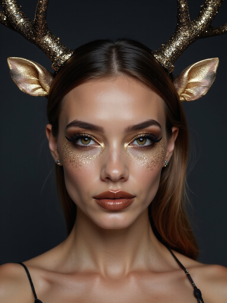 glittered antlers glassy glow