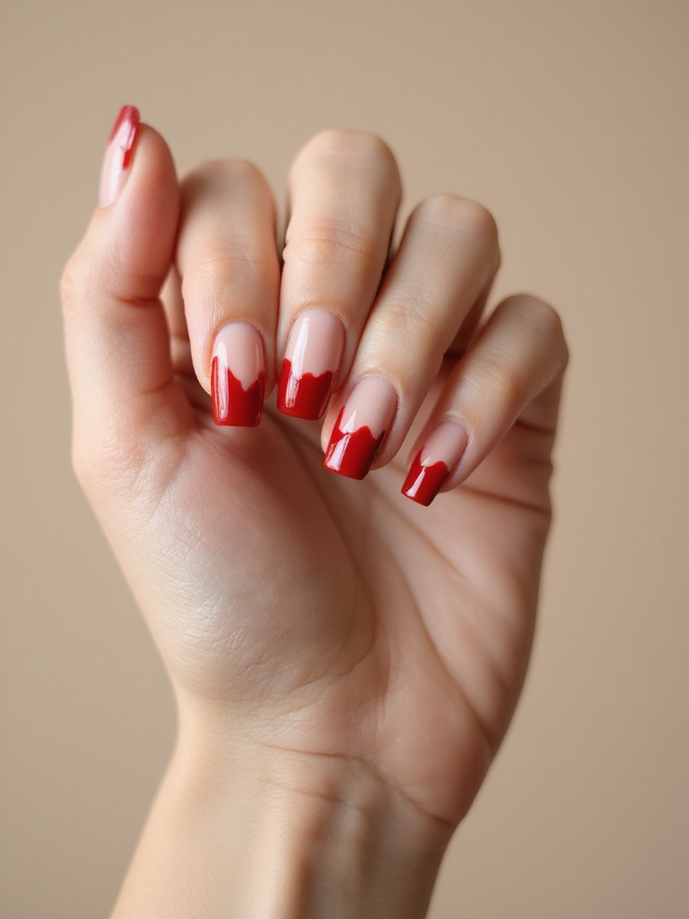 glossy couture blood drip tips