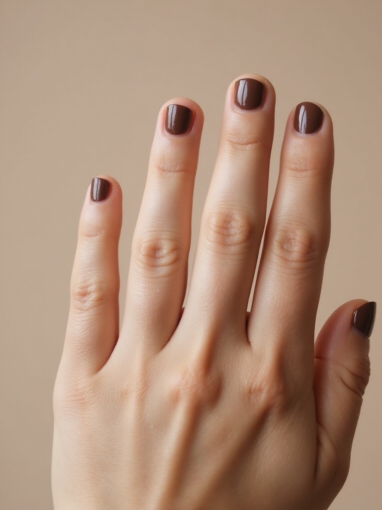glossy espresso crescent cuticles