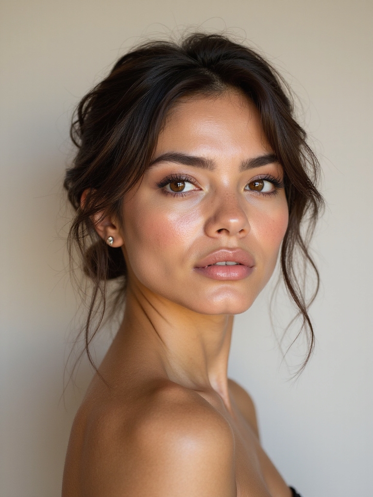 glossy lids bare skin