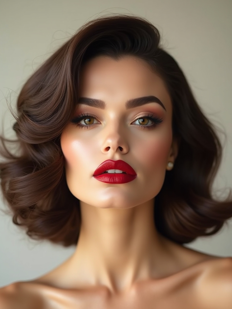 glossy precise cupid s bow