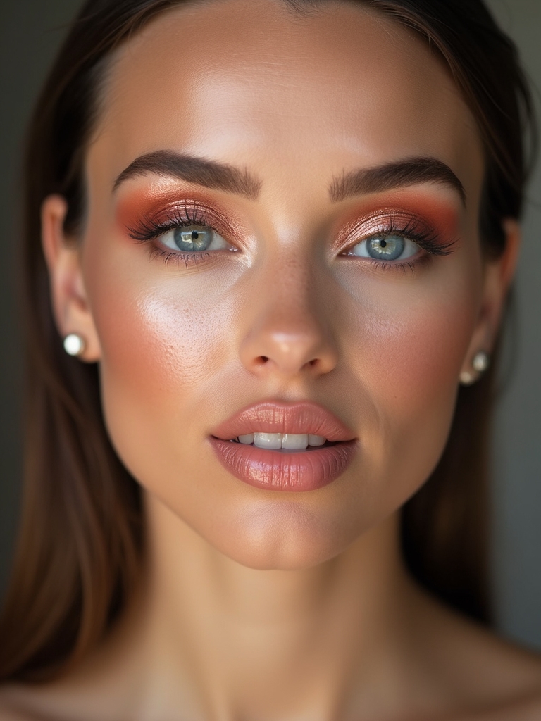 glossy rose lid bare lashes