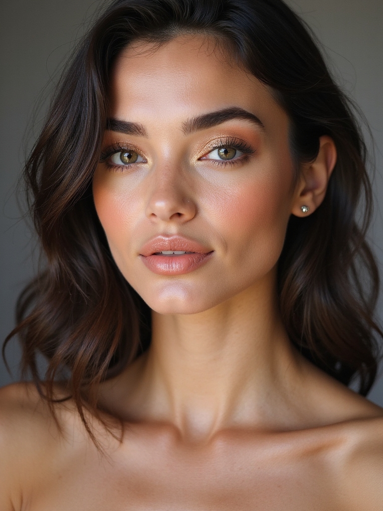 gradient sunset blush across nose