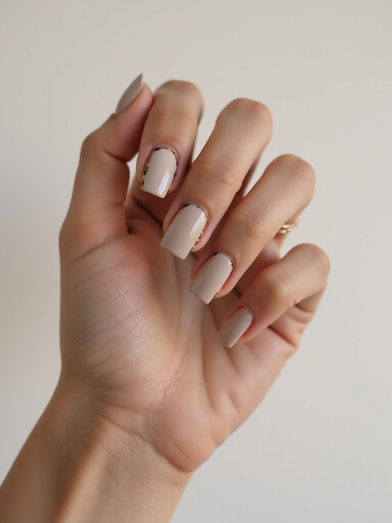 greige squares with tortoiseshell corners