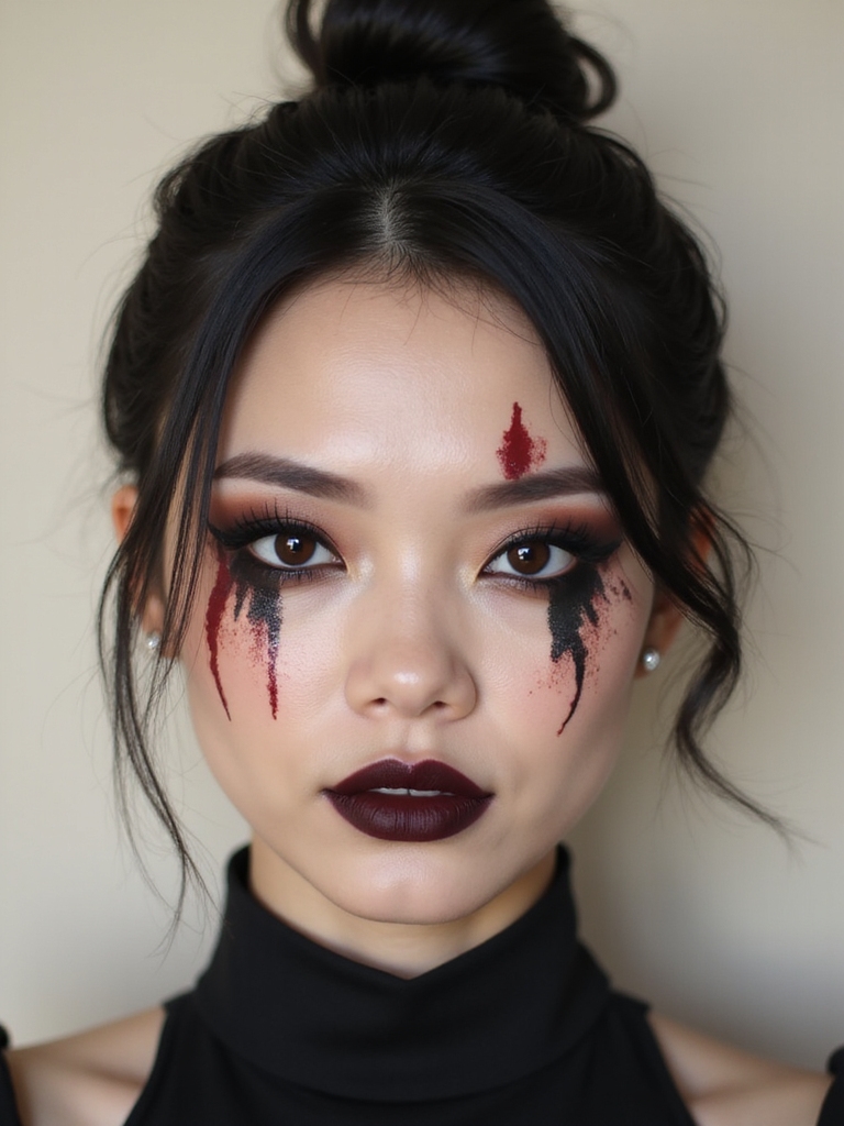 grungy scarred smudged liner