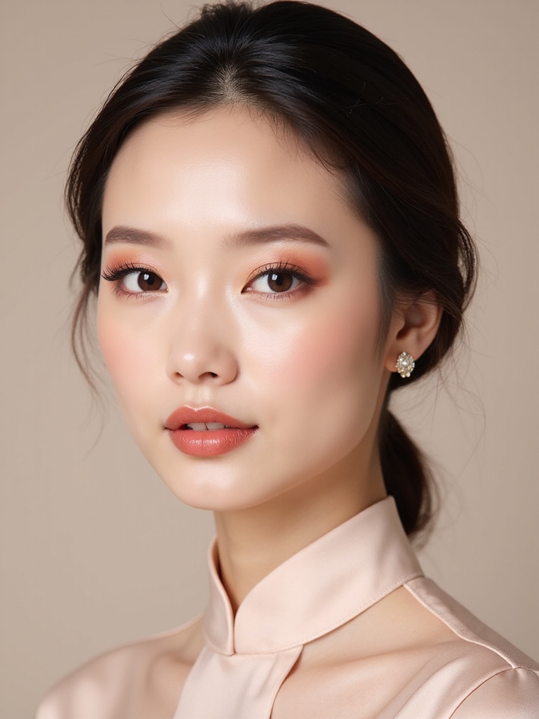 hanfu inspired soft petal glow