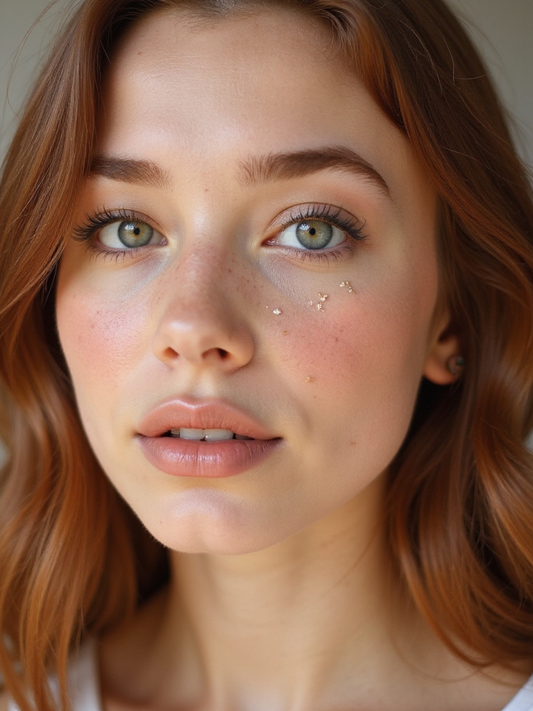 hazy sun kissed freckled flush